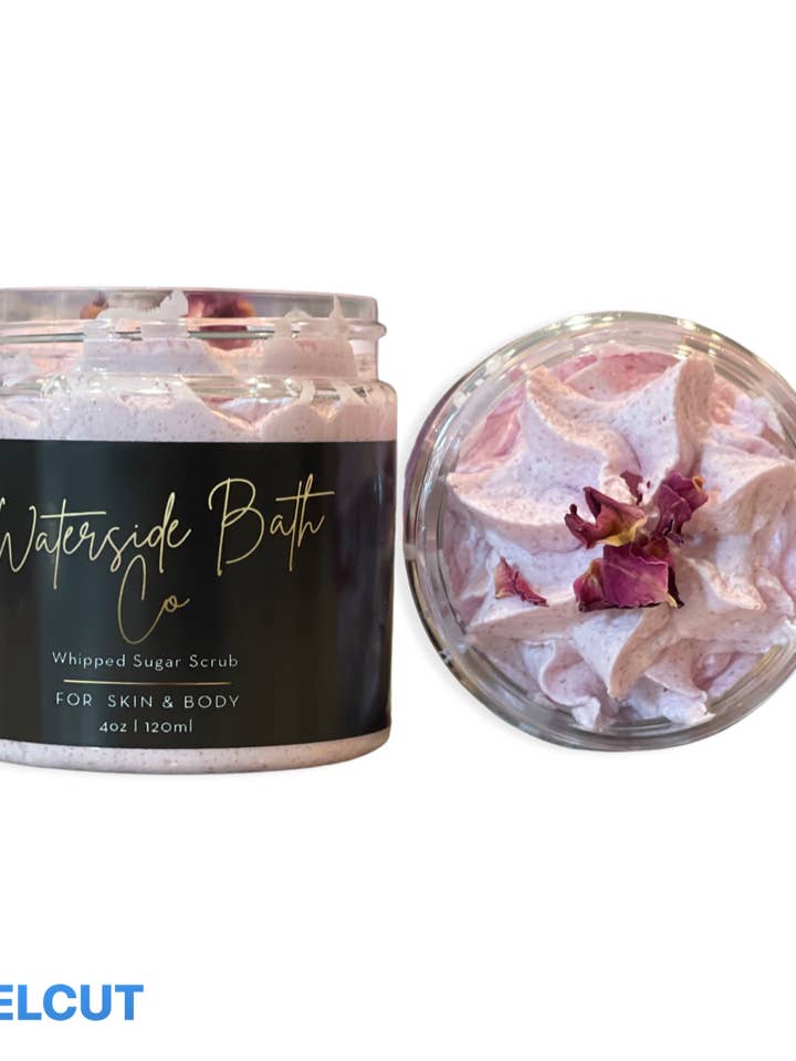 Sea Salt and Orchid Whipped Sugar Scrub for wholesale by Waterside Bath Co