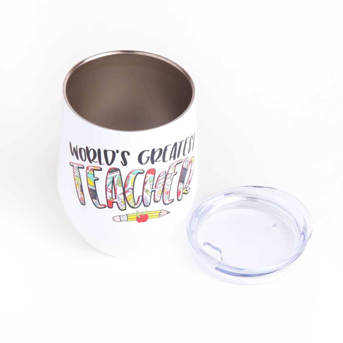 Cute Tees - Vente Gourde/bouteille isotherme - Gobelet à vin pour enseignants, tasse de professeur, meilleur professeur du monde3