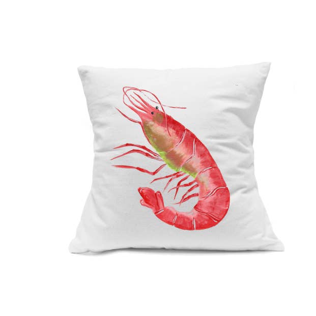 Bay La Launch Art - Wholesale Throw Pillow Cover - Shrimp Pillow Cover