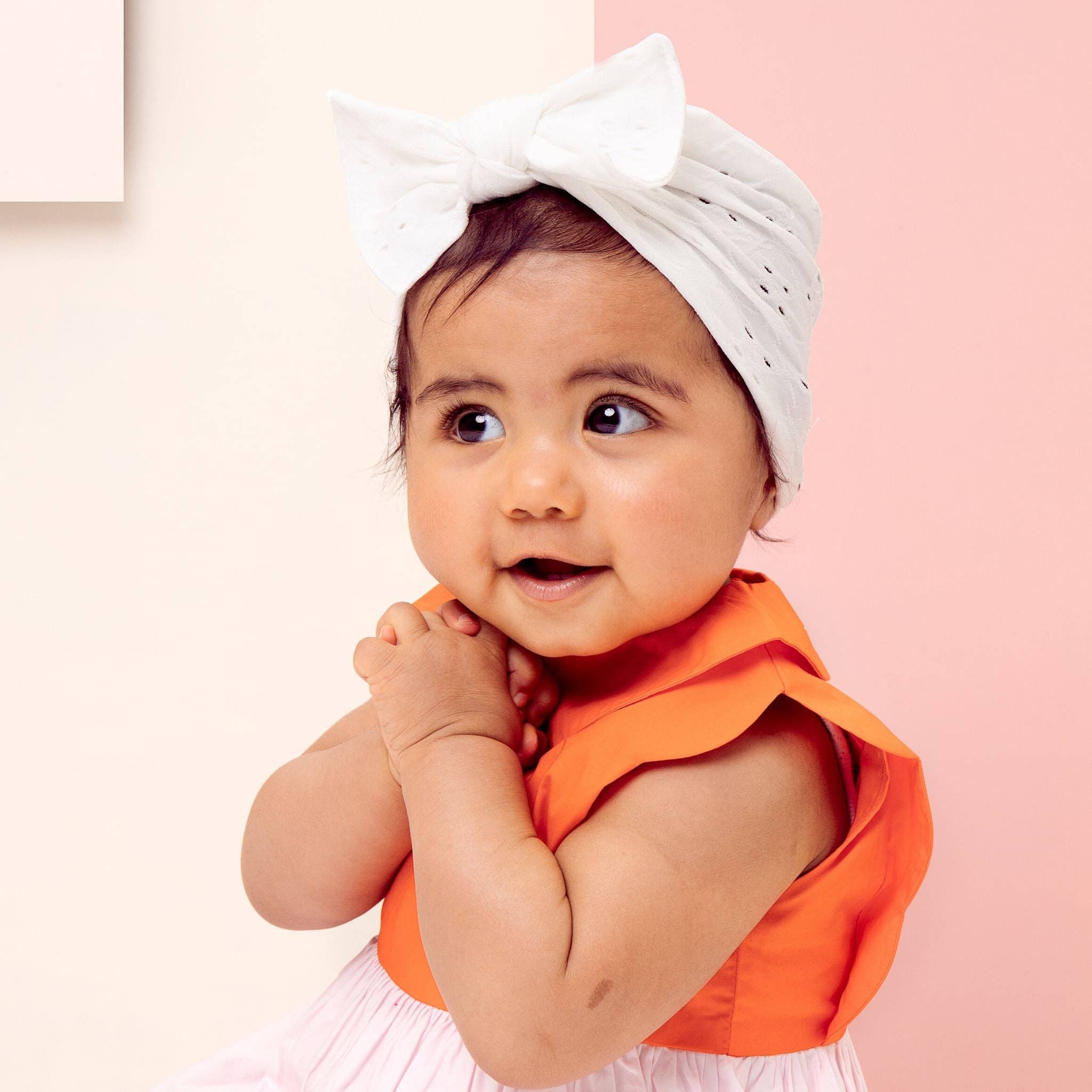 BABYONTOP - Vente Bandeau – femme - Turban MARY - Dentelle Blanche1