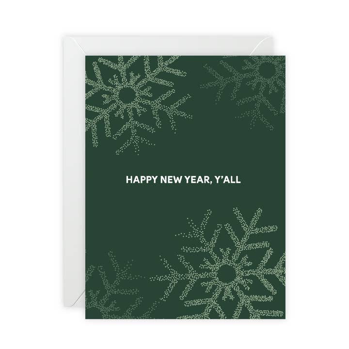 Tarjeta de Felicitación 'Feliz Año Nuevo a Todos' —Tarjeta de Felicitación de Año Nuevo / Festividades - Ilustrada, Moderna para venta al por mayor de Donkey Laserbeam