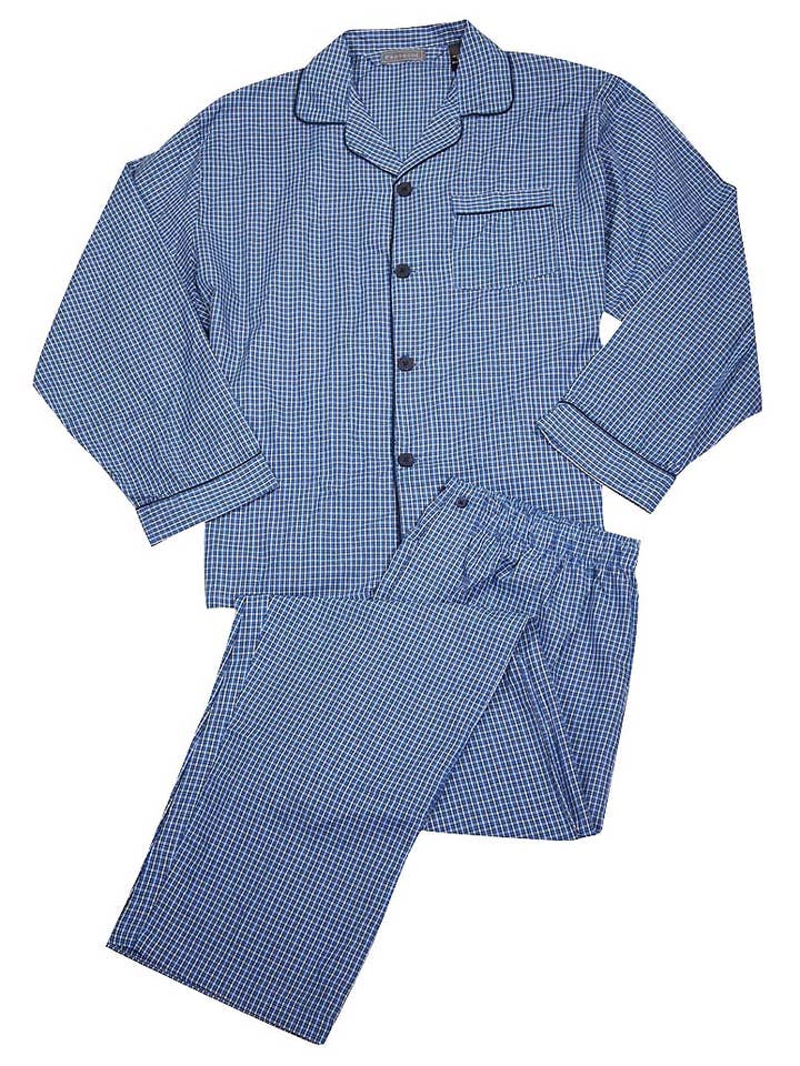 Eastern Off Price - Wholesale Sleepwear Set - Men's - Protocol - Mens Big Broadcloth Long Sleeve Pajamas1
