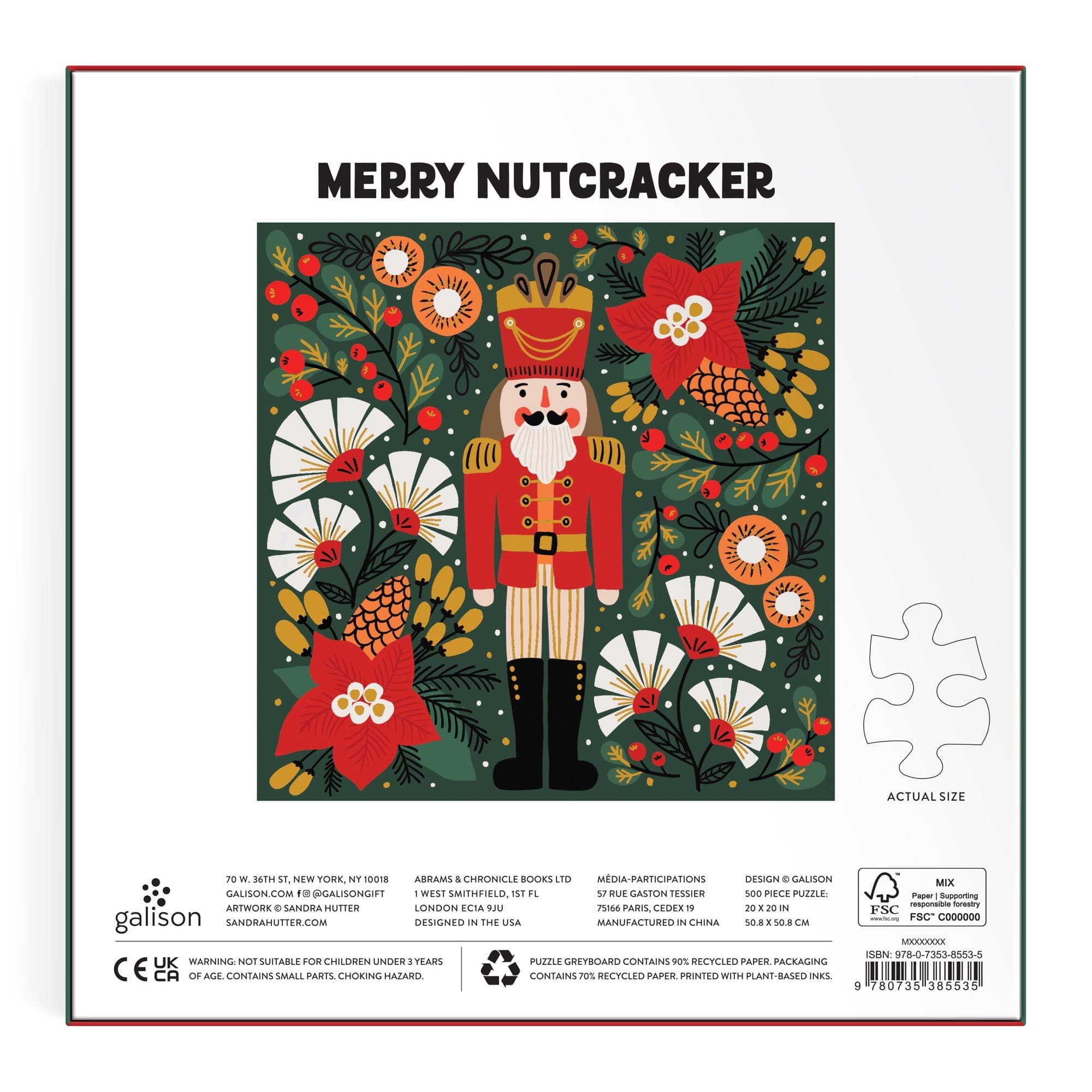 Chronicle Books - Wholesale Puzzle - Adult - Merry Nutcracker 500 Piece Foil Puzzle5