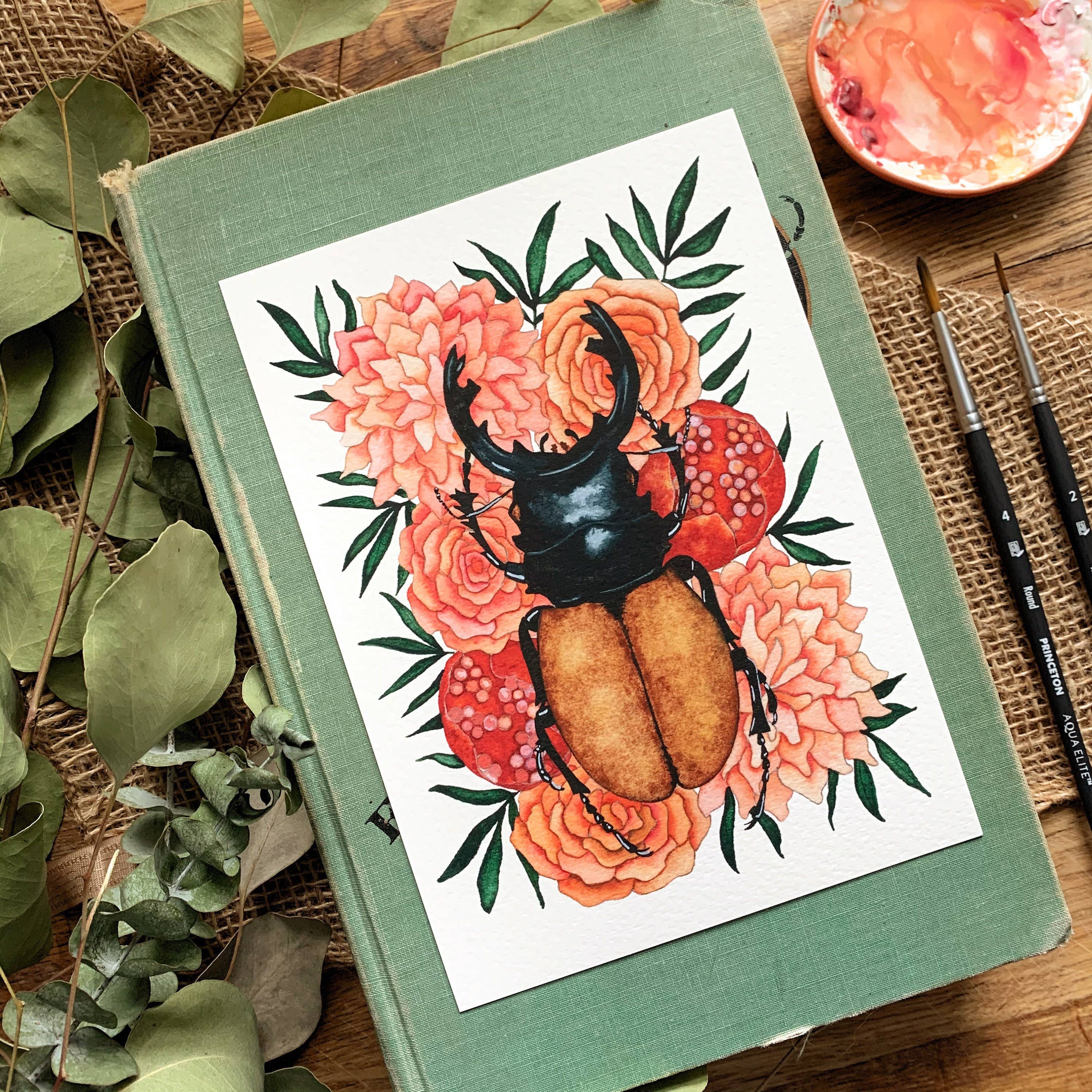 Candace Fincher - Wholesale Art print - Insect Art Print Of Stag Beetle, Insect Taxidermy, Entomology, Beetle Boho Wall Decor7