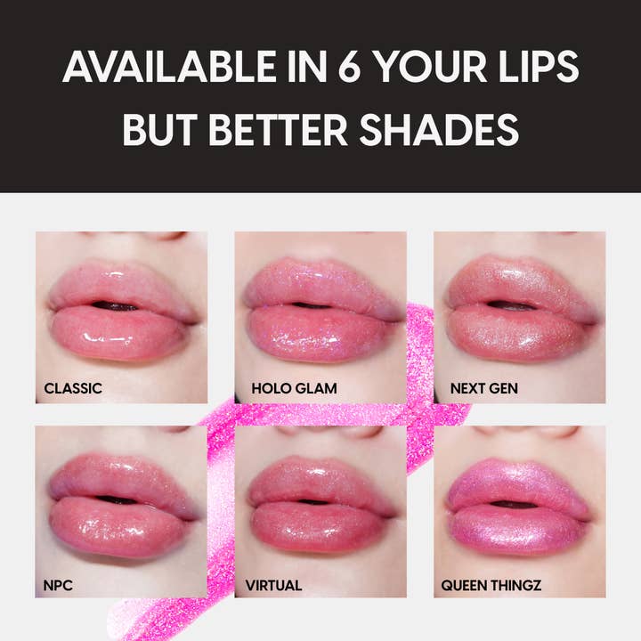 Kara Beauty - Wholesale Lip Gloss - LEVEL UP! Nourishing Lip Gloss - Display Set1