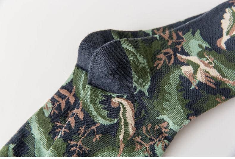 Tourtiwi - Wholesale Socks - Unisex - Women's Retro Middle Socks Oil Painting Pattern Socks7