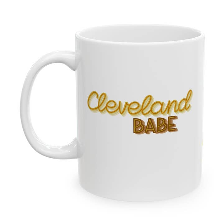 Tasse à café en céramique Cleveland Babe (11 oz) pour la vente par The Mug Bakery