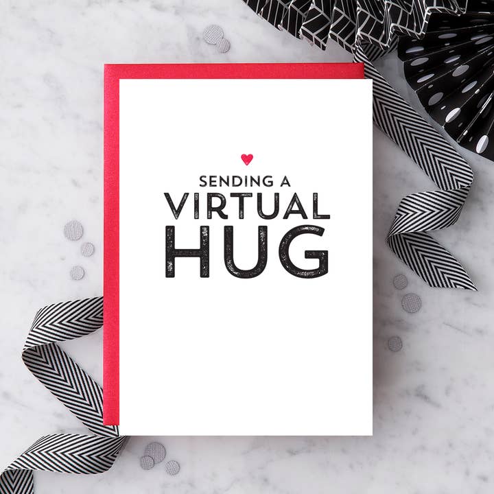 Design With Heart - Wholesale Everyday Greeting Card - TH37 - "Sending a Virtual Hug" greeting card
