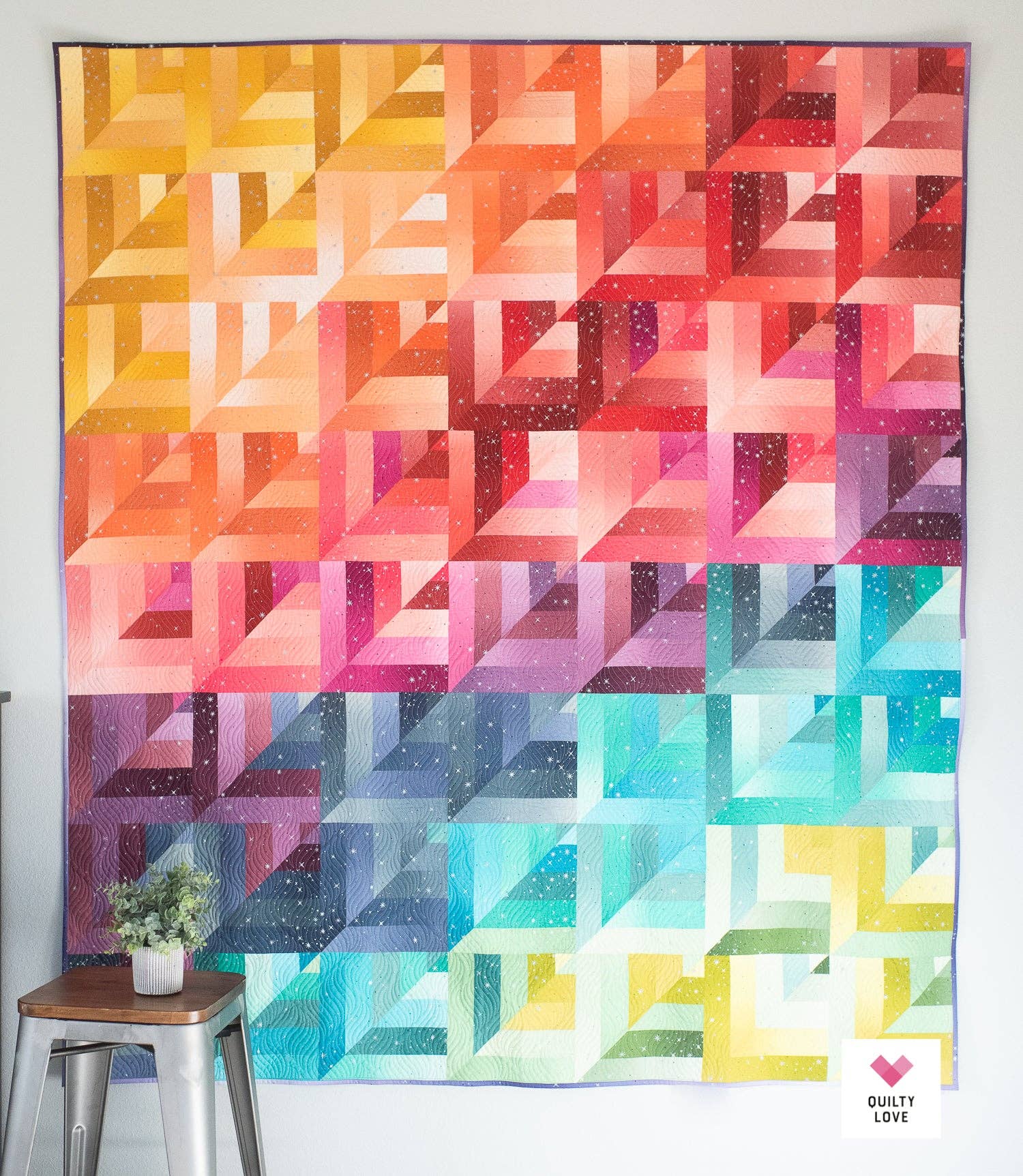 Quilty Love - Wholesale Craft Sewing Kit - Lucky Log Cabins PAPER Quilt Pattern13