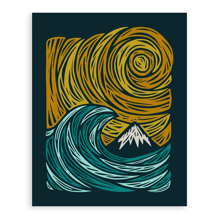 The Great Wave Print for wholesale by Woosah Outfitters