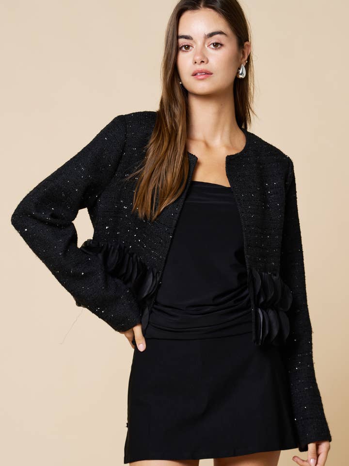 Veste en tweed avec bordure pour la vente par Lalavon