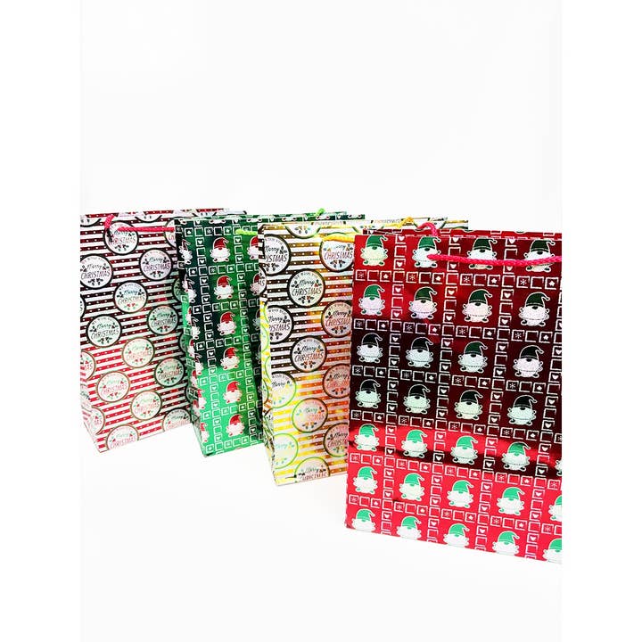 MIX COLOR Fancy Holographic Christmas Gift Bag for wholesale on Faire9