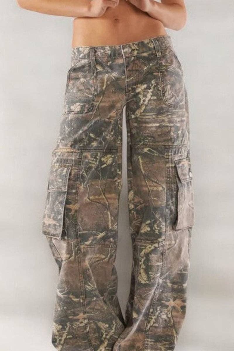 GREEN Camouflage Cargo Pants for wholesale on Faire1