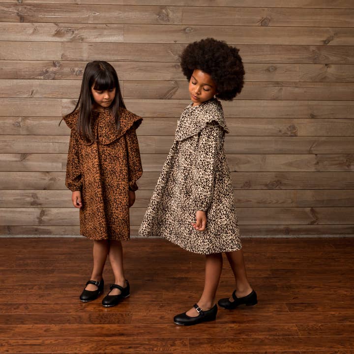 Hush.Shop - Wholesale Dress - Kids - Lepord Print Corduroy Dress3