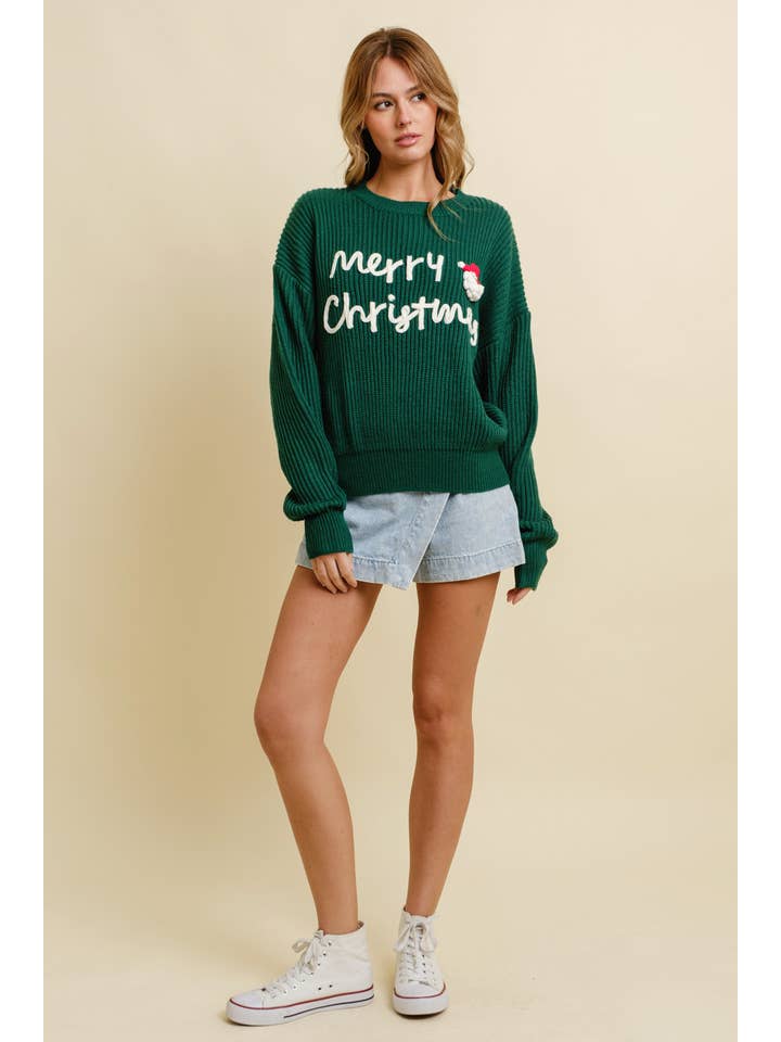 Cloud Ten - Wholesale Knit Sweater - Women's - CSW13483 - MERRY CHRISTMAS HOLIDAY SWEATER3