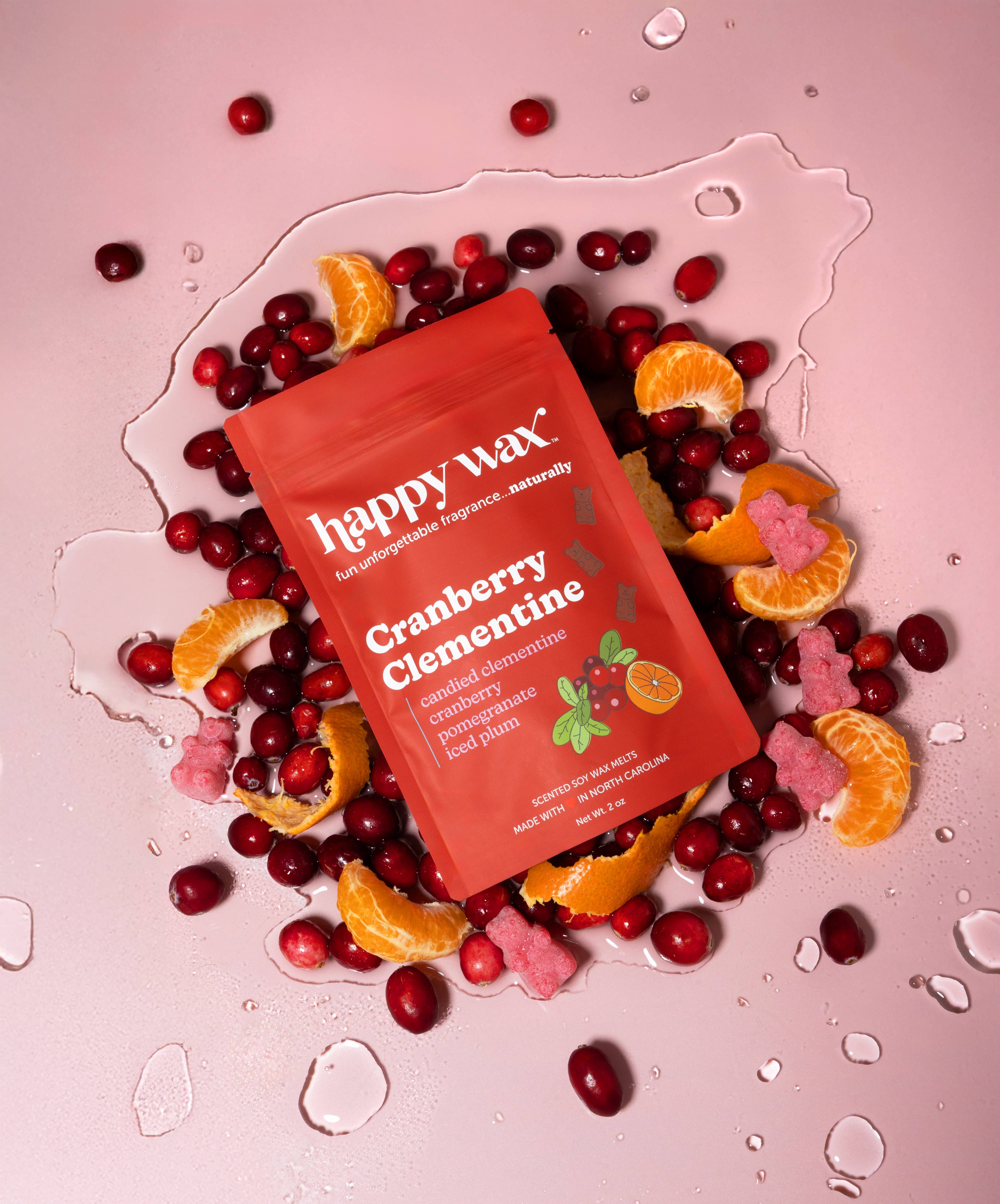 Happy Wax - Wholesale Wax Melt - Cranberry Clementine Wax Melts - Sample Pouch (2 oz)1