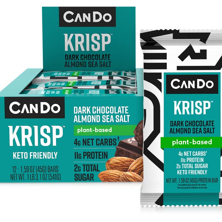 DARK CHOCOLATE ALMOND SEA SALT PROTEIN BAR (12-PACK) for wholesale by CanDo