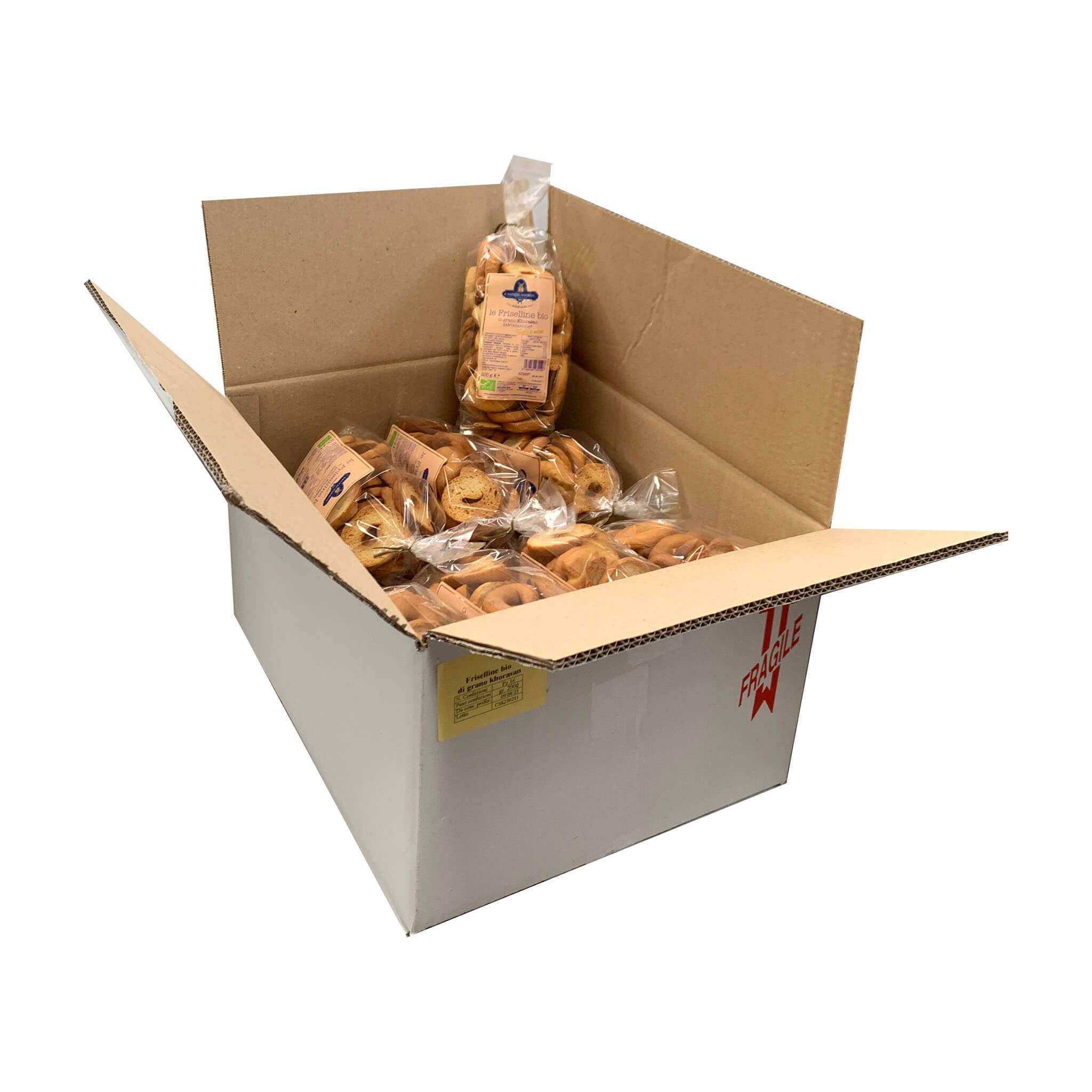 Santacandida Italia SRL - Wholesale Puffed Snack - BOX Organic Khorasan Friselline 15 pcs1