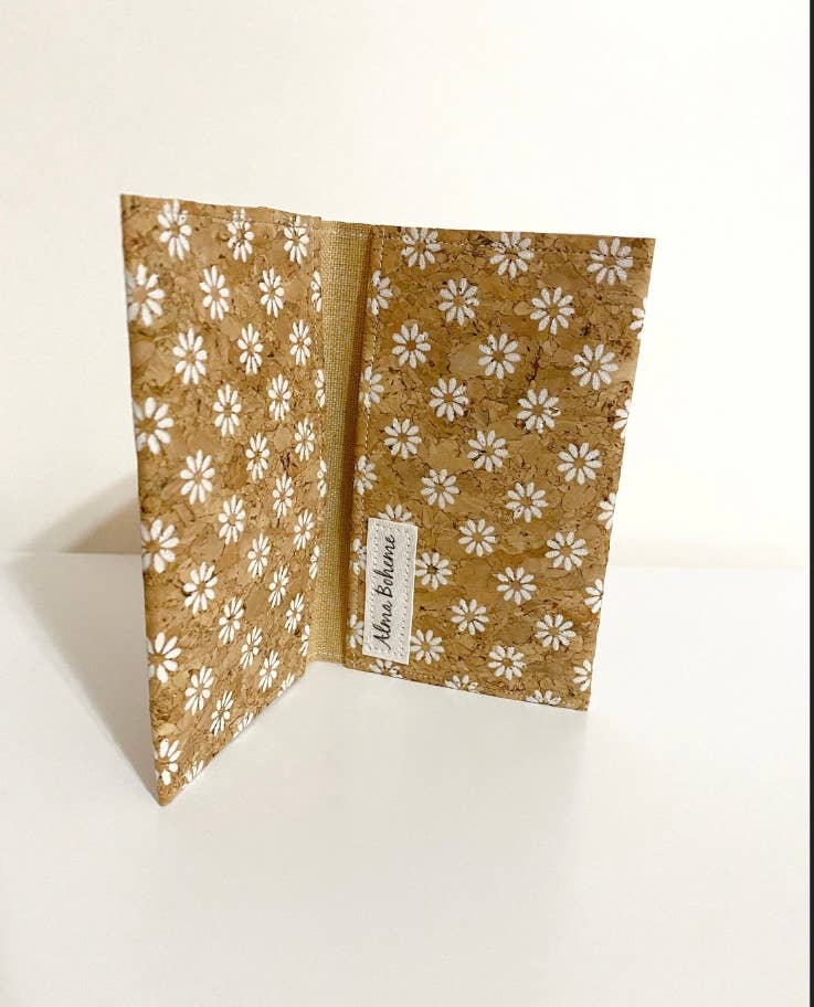 Alma Boheme Handmade - Vente Portefeuille – femme - Portefeuille pliant en liège avec motifs nature - Porte-cartes23