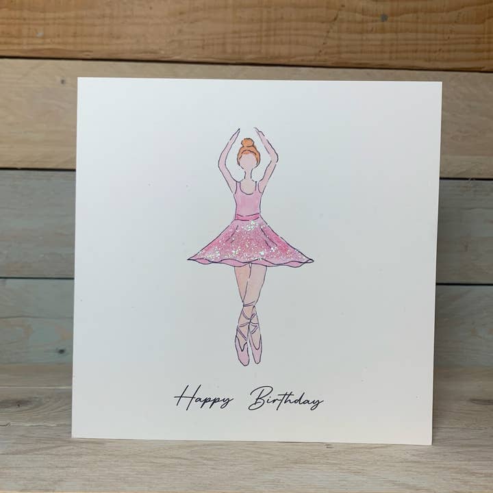 Ballerina Birthday Card for wholesale by Arty Bee Designs