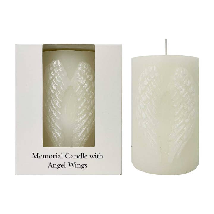 The Lovely Gift Group - Wholesale Pillar Candle - 3D Guardian Angel wings Candle