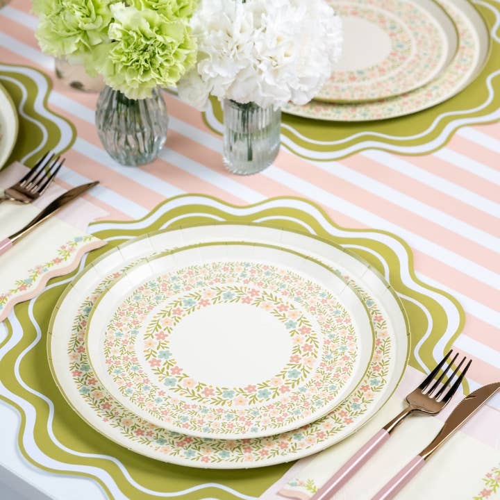 Gatherings by Curated Paperie - Wholesale Disposable Table Cover/Runner - Baby Pink Striped Table Runners9