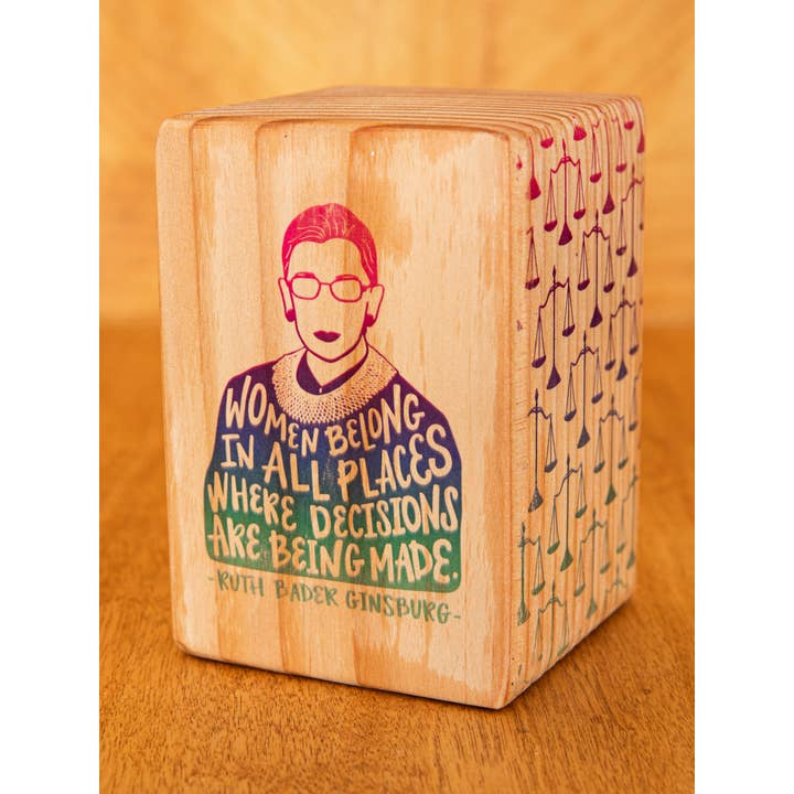 ARCHd - Wholesale Bookend - Iconic Woman Quote Bookend (sold individually) NATURAL WOOD17