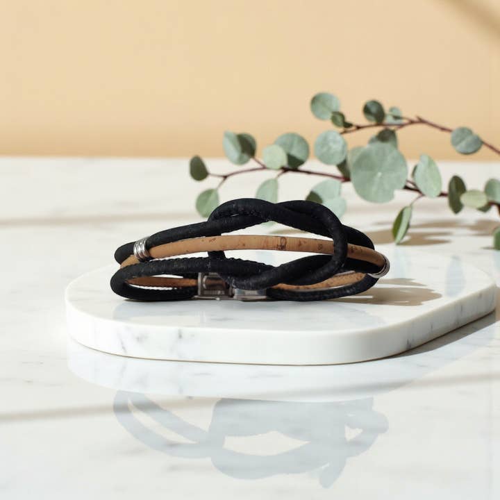 Karmyliege - Wholesale Woven/Braided Bracelet - Unisex Cork Bracelet Marin - Men's Jewelry - Gifts