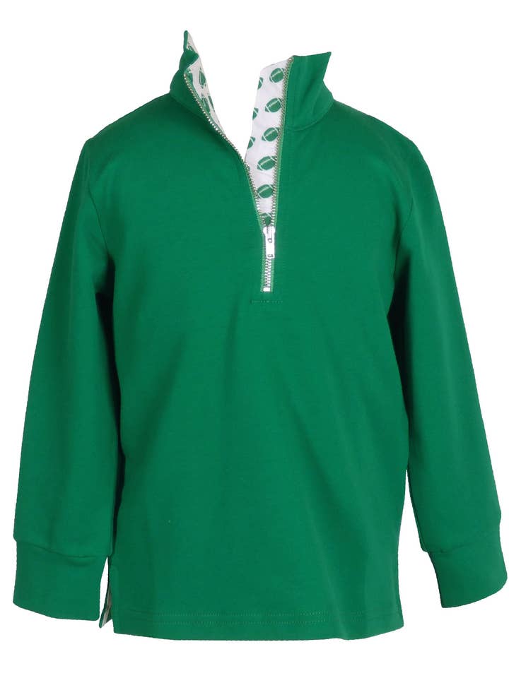 Game Day Quarter Zip - Vert pour la vente par The Yellow Lamb