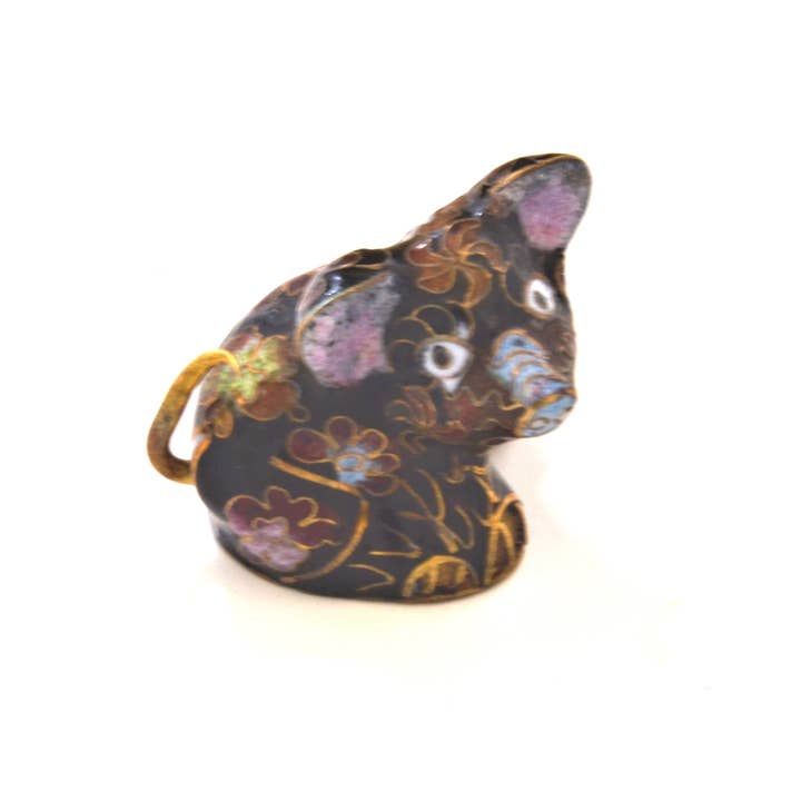 Ciel Collectables - Wholesale Decorative Figurine - Vintage Cloisonne Pig Figurine. Handmade with Floral Design9