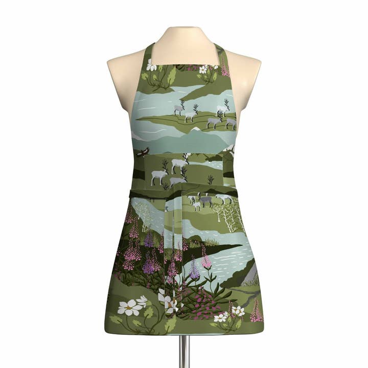 Bjergvandring Grøn/Turkis Forklæde Med Lomme for engroshandel hos Arvidssons Textil