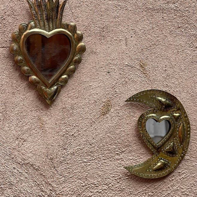 NOMAD BY LIV – wholesale Wall mirror – Mirror Sweatheart Moon, Gold, Bronze, moon2