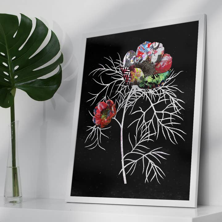 Ink & Drop – Impressão artística por atacado – Impressão Botanical 6 Black Rose6