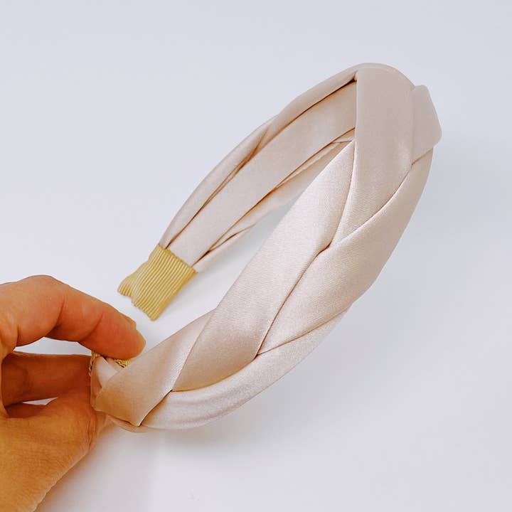 Ellison+Young - Venta al por mayor Cinta para el pelo - Mujer - Diadema trenzada de seda satinada9