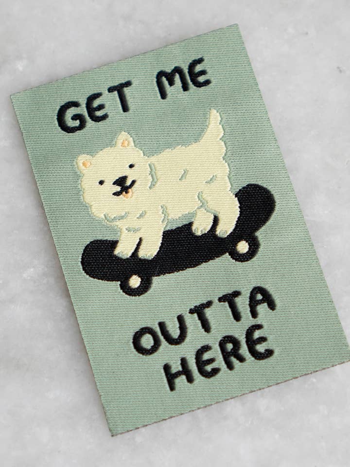 Get Me Outta Here - Woven Sticky Patch for wholesale by Stay Home Club