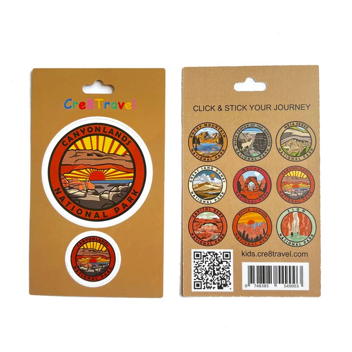 Cre8Travel - Wholesale Sticker - Canyonlands National Park Sticker Pack – 2 Vinyl Stickers