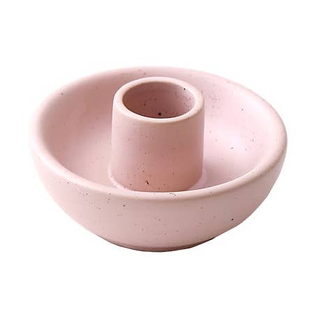Palo Santo Brennschale aus Keramik, Pastellrosa für den Großhandel von Designs by Deekay Inc.