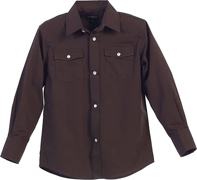 b-one inc - Wholesale Button Down Shirt - Men's - Men's Casual Western Solid Long Sleeve Shirt with Pearl Snaps GB-LS95W2