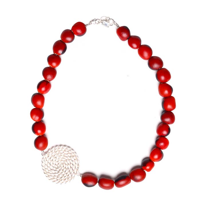 Nazca Infinity rød & sort perlehalskæde for engroshandel hos Evelyn Brooks