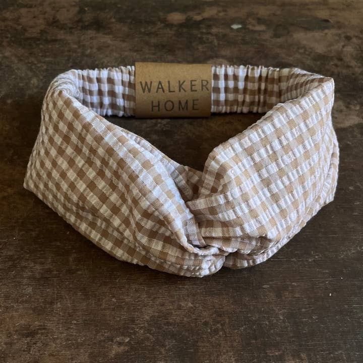 Walker Home - Wholesale Fashion Headband - Women's - Twisted knot headband - Seersucker gingham5