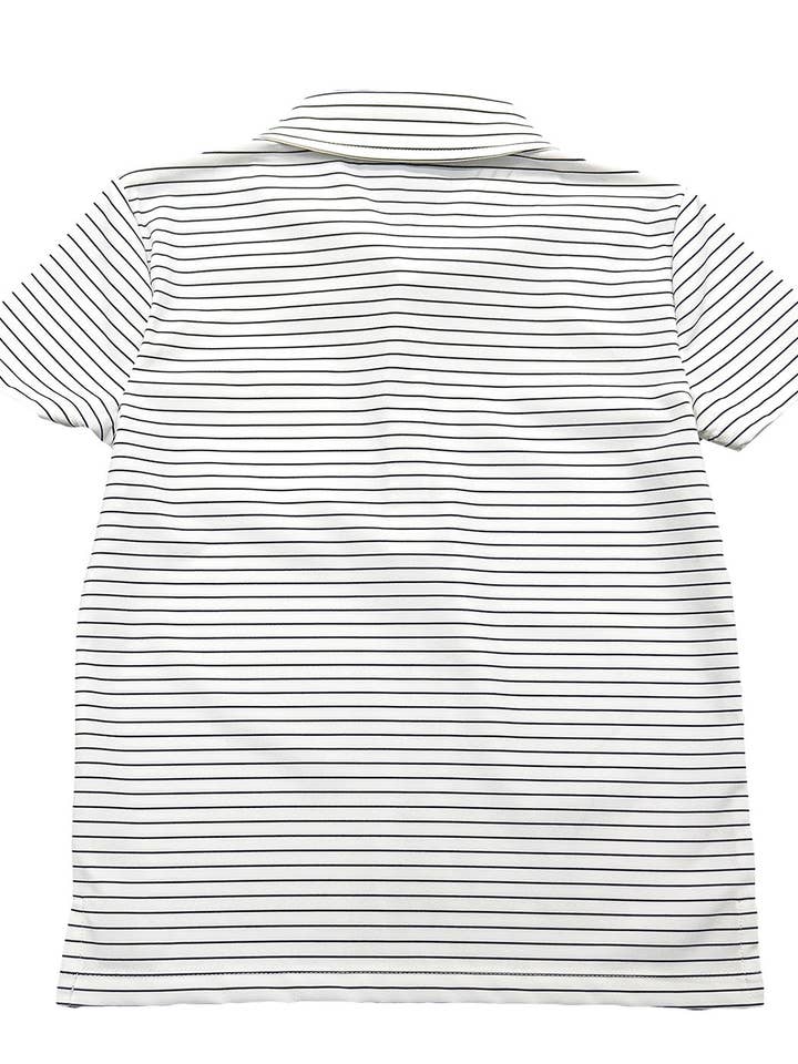 Marco Boys Performance Polo White Stripe for wholesale on Faire3