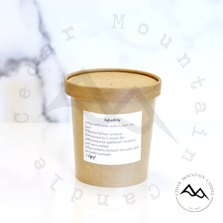 Cedar Mountain Candle - Wholesale Jar/Filled Candle - 16 oz Soy Candle Refill Kit