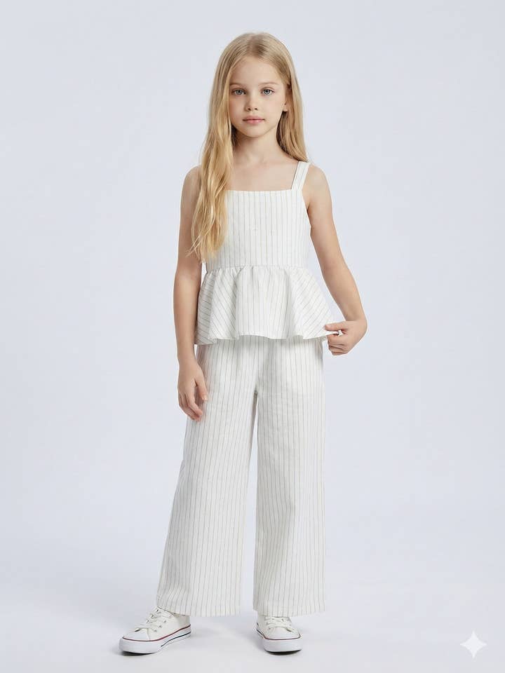 Set in cotone a righe per bambina per la vendita all'ingrosso da parte di MINI MIGNON PARIS