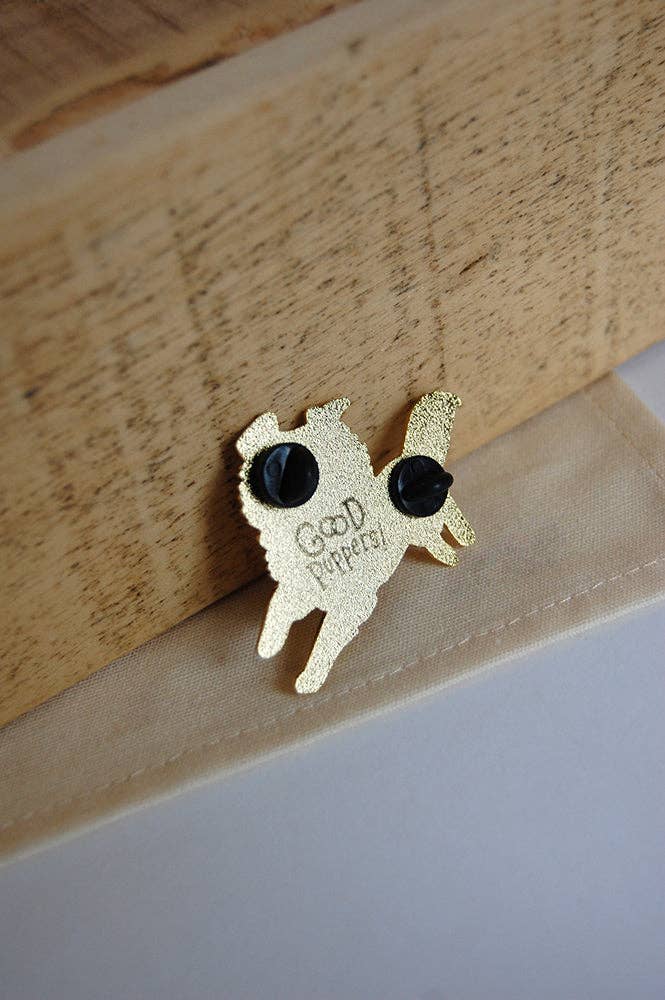 Floral Frolic - Wholesale Lapel Pin/Button - Merle Australian Shepherd Enamel Pin1