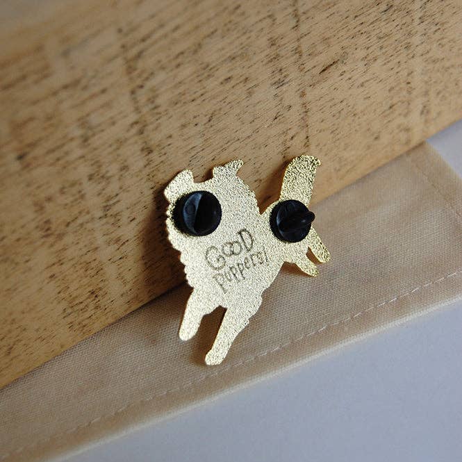 Floral Frolic - Wholesale Lapel Pin/Button - Merle Australian Shepherd Enamel Pin1