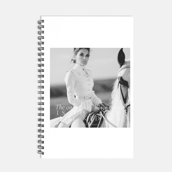 Carnet Cheval Blanc Couverture Souple Spirale pour la vente par The Inner Throne