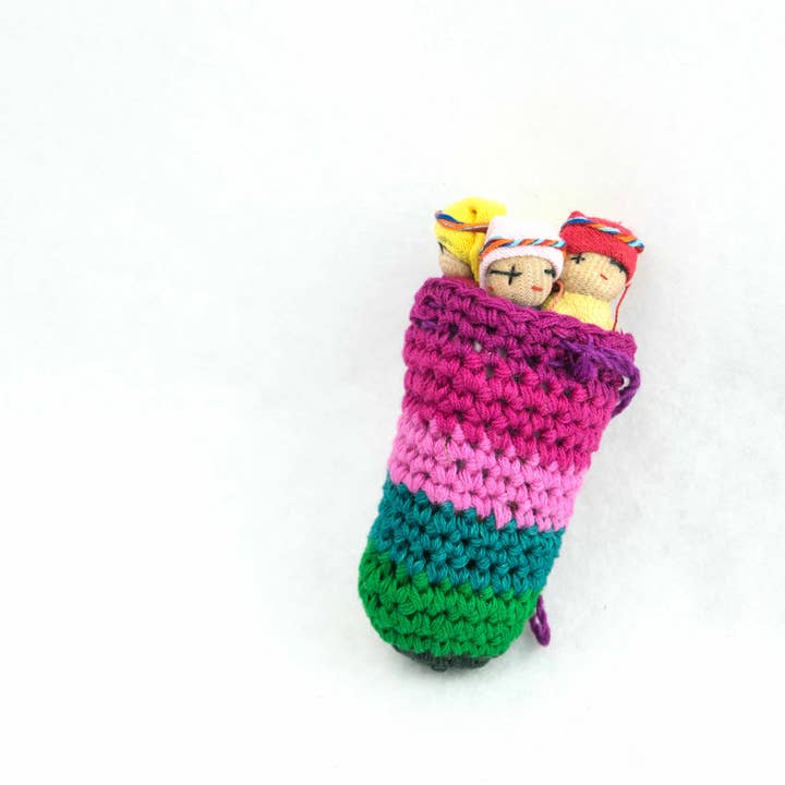 Lumily – Engroshandel Dukke - Børn – Worry Doll Hæklet pose med fire dukker - Guatemala