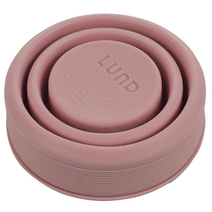 Lund Design House - Wholesale Insulated Mug/Tumbler - Collapsible Coffee Cup 12oz - Pink