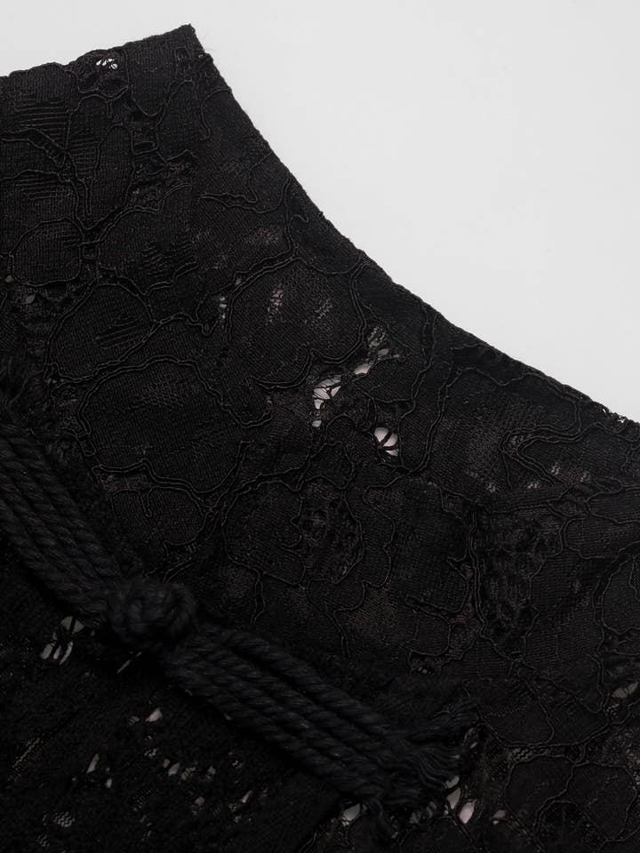 Rosa Clothing - Wholesale Blouse - Women's - Floral lace Chinese buttons blouse long sleeve shirt13