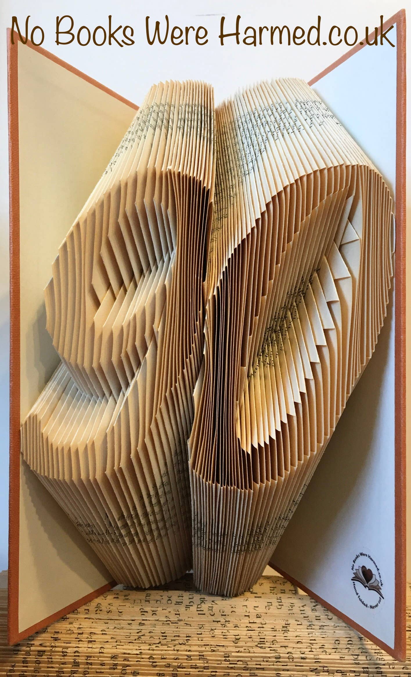 No Books Were Harmed.co.uk - Wholesale Sculpture - Milestone Numbers Hand Folded Book Art Sculpture Gift13